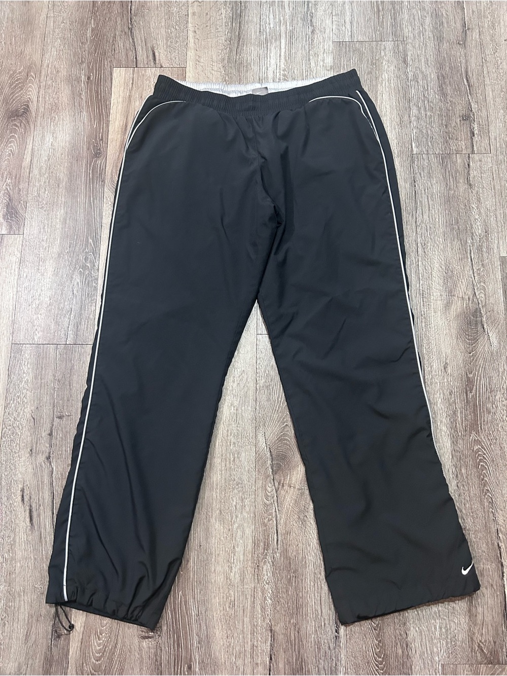 Nike Black Track Pants with White Piping